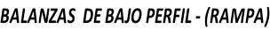 BALANZAS  DE BAJO PERFIL - (RAMPA)