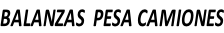BALANZAS  PESA CAMIONES